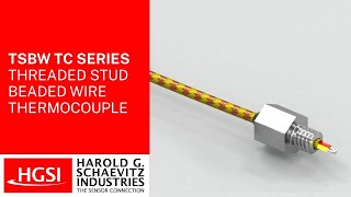 TSBW TC Series Miniature Beaded Wire Threaded Stud Thermocouple Overview