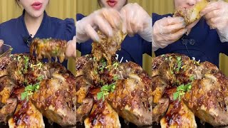 【ASMR MUKBANG]豪華吃播,红烧牛波凌盖&红烧肉&猪油拌饭,滿嘴醬香,一口接一口好 吃到停不下來 seafood eating show, seafood asmr mukbang #238