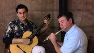 Sambossa Brazilian jazz performed by Takes Two Guitar and Flute Duo