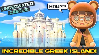 🌊 UNDERWATER CASTLE? 5-STAR GREEK Island Tour! | Animal Crossing