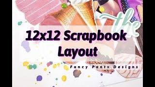 12x12 Scrapbook Layout: Fancy Pants Designs