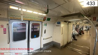 ⁴ᴷ [Last Breakdown] SMRT Trains, NSL Train Ride [Marsiling → Woodlands] - Kawasaki C151 073/074