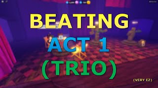 BEATING ACT 1 OF HALLOWEEN!!! (TRIO) - TOWER DEFENSE SIMULATOR (ROBLOX)