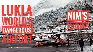 Winter Landing at Lukla World's most dangerous airport #youtubeshorts #shorts #viral @NimsJourney