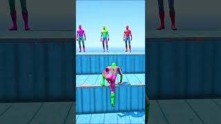 GTA 5 Epic Ragdolls | Spider-Man Minions Jumps / Fails ep.1372 #shorts