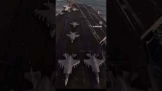 F-35s prepare to take off from aircraft carrier