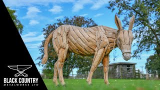 Large Handcrafted Donkey