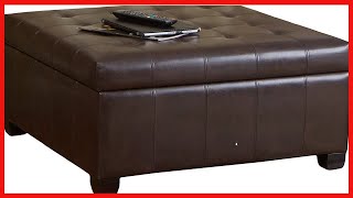 Great product -  Christopher Knight Home Alexandria Bonded Leather Storage Ottoman, Marbled Brown