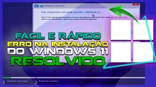 Este PC não Atende aos Requisitos Mínimos do Sistema Windows 11 - RESOLVIDO Fácil e Rápido