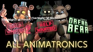 Five Nights at Freddy's HW, HW COD, and HW2 All animatronics (Read DESC)