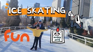 MERANGKAK DAN MENGGILA DI ICE SKATING KOTA CHICAGO 😁