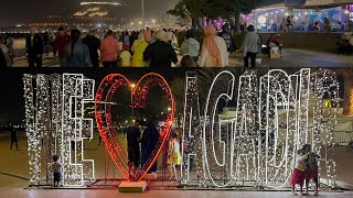 AGADIR 2022, NIGHT WALK Marina and the beach promenad.