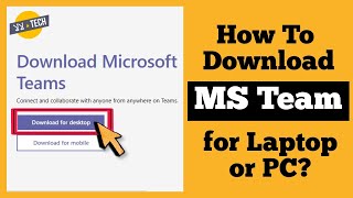 How to Download MS Team Software for Laptop and PC? MS Team Laptop Ke Liye Kese Download Karen?