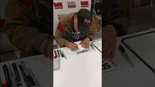 G.I. Joe: A Real American Hero writer/artist Larry Hama sketching Snake Eyes at HeroesCon 2024