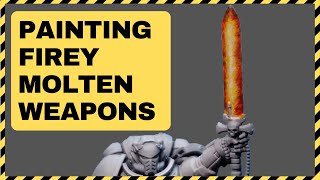 Painting Molten Metal Firey Swords (in 15 minutes real-time)