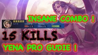 THIS IS YENA SKILLS ! PRO GUIDE YENA ! BEST COMBO  AOV /펜타스톰 / ROV LIÊN QUÂN傳說對決 YENA