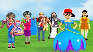 Scary Teacher 3D vs Squid Game Choose an Outfit for the Squid Doll Nice or Error 5 Times Challenge