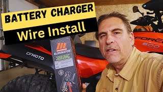 Installing wiring to battery on Cforce 600 ATV for quick charging