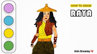 How to Easily Draw Raya | Raya and The Last Dragon #howtodrawraya #howto