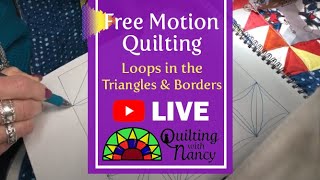 Free Motion Quilting - Loops on Triangles & Borders