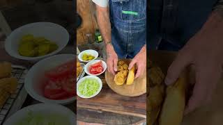 Fried Shrimp Po’boy #food #cooking #outdoor  #foodshorts #shorts #shortvideo #foodie #louisiana