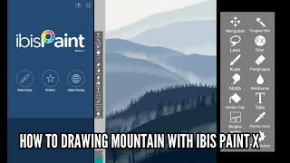 How to drawing mountain with ibis paint x