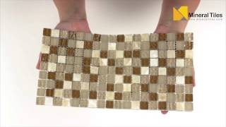 Mini Stone Glass Mosaic Tile Cappuccino - 120SALU08MM