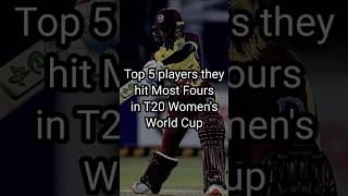 Most Fours hitted in T20 Women's World Cup #t20 #mostfours #records #cricket #t20women