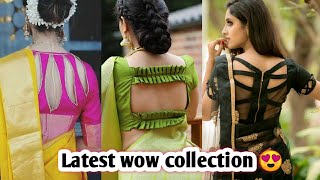 New model pattu saree blouse back designs 2021/Latest silk blouse design/blouse back design