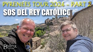 Pyrenees & Paradors 2024 Sos del Rey Catolico we ride towards the mountains. In High def 4K