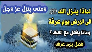 لماذا ينزل الله إلى السماء الدنيا يوم عرفة/وما الوقت الذي ينزل فيه / وماذا يفعل مع الحجاج