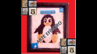 ♥ "ARTE EFÍMERO"  PINGÜINO RELLENO DE SEMILLAS ♥