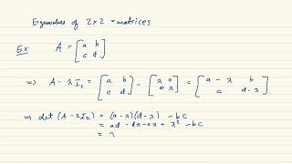 Computing Eigenvalue of 2x2 matrices