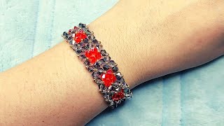 DIY Pretty G bracelet with bicone, handmade bracelet tutorial