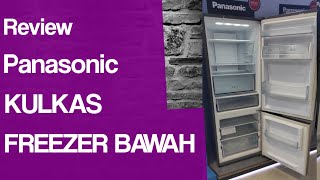 Kulkas 2 Pintu Panasonic Freezer Bawah Terbaik | Panasonic NR-BV329QS1D Bottom Freezer