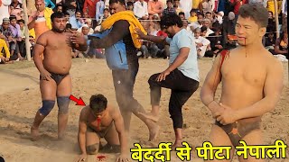 पूरी जिन्दगी याद रखेगा नेपाली ये पिटाई New kushti Deva thapa nepal 2024..