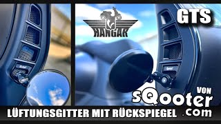 Lüftungsgitter von Sqooter.com Vespa GTS125 und GTS300 inkl.Spiegelhalterung / Lenkerendenspiegel