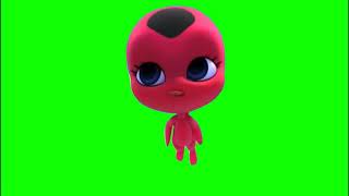 miraculous ladybug green screen / tikki drinks from a spoon