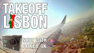 Takeoff Lisbon ✈ shot with Aukey 4k Action Camera