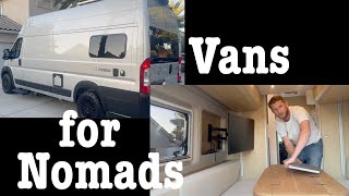 Noovo RV Vans  with Solar Panels for Nomadic Work + Life