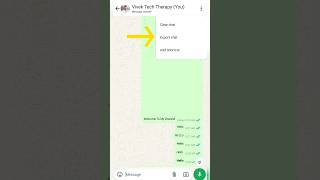 Export chat from whatsapp in Hindi #shorts #ytshorts