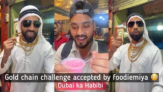 GOLD CHAIN CHALLENGE ACCEPTED BY FOODIEMIYA Habibi selling sharbat e mohobat at ?