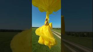 Girl Flying with Balloons wow #fyp #youtubeshorts #sky