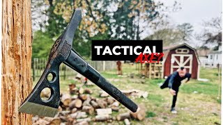 Axe throwing with the SOG Tactical Tomahawk! #axethrowing #axe #tactical #outdoors #review #skills