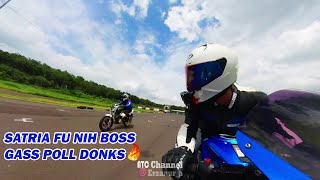 TRACKDAY |  GSX VS SATRIA F VS NINJA R SKIPS KENCENG POLL