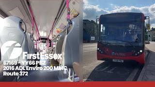 Non Shuttles Allocation and Voith - First Essex (CF Depot) 67169 Enviro 200 MMC working the 372