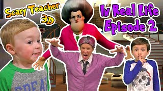 Scary Teacher 3D Horror Game in Real Life Episode 2 - We Prank Miss T.