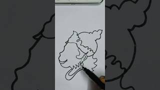 Quick simple and easy drawing of lord Hanuman face/ Hanumanji drawing for beginners/ Bajrangbali