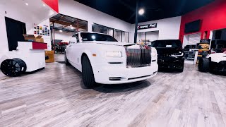 Wrapping The ROLLS ROYCE PHANTOM in Satin Vanilla