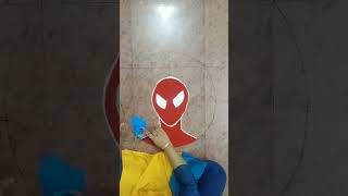 #spiderman face | #spidermanart using colored sand